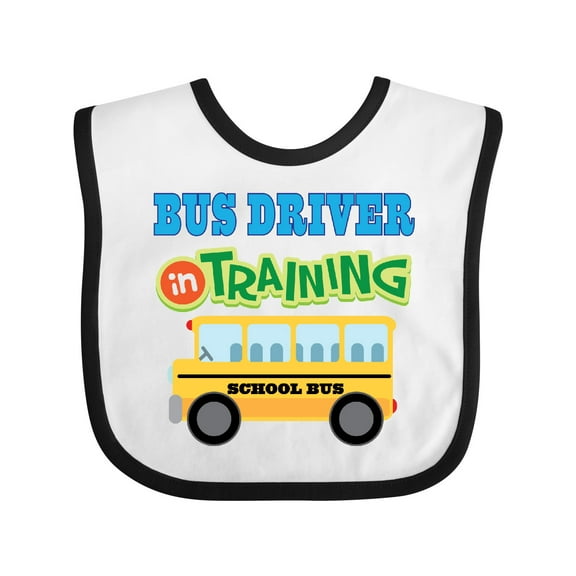 Inktastic Bus Driver in Training Boys or Girls Baby Bib