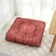 thumbnail image 3 of Exotic Cultural Mandala Pillow&nbsp;– 22 Inch Large Square Cushion, Boho Chic Floral Art, Dutch Velvet for Yoga, 3 of 7