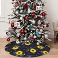 thumbnail image 5 of Sikiie Sunflowers 30-48 inches {designName} Print Christmas Tree Skirt Snowman Xmas Tree Skirt with Edge Christmas Decorations for Holiday Party36", 5 of 7
