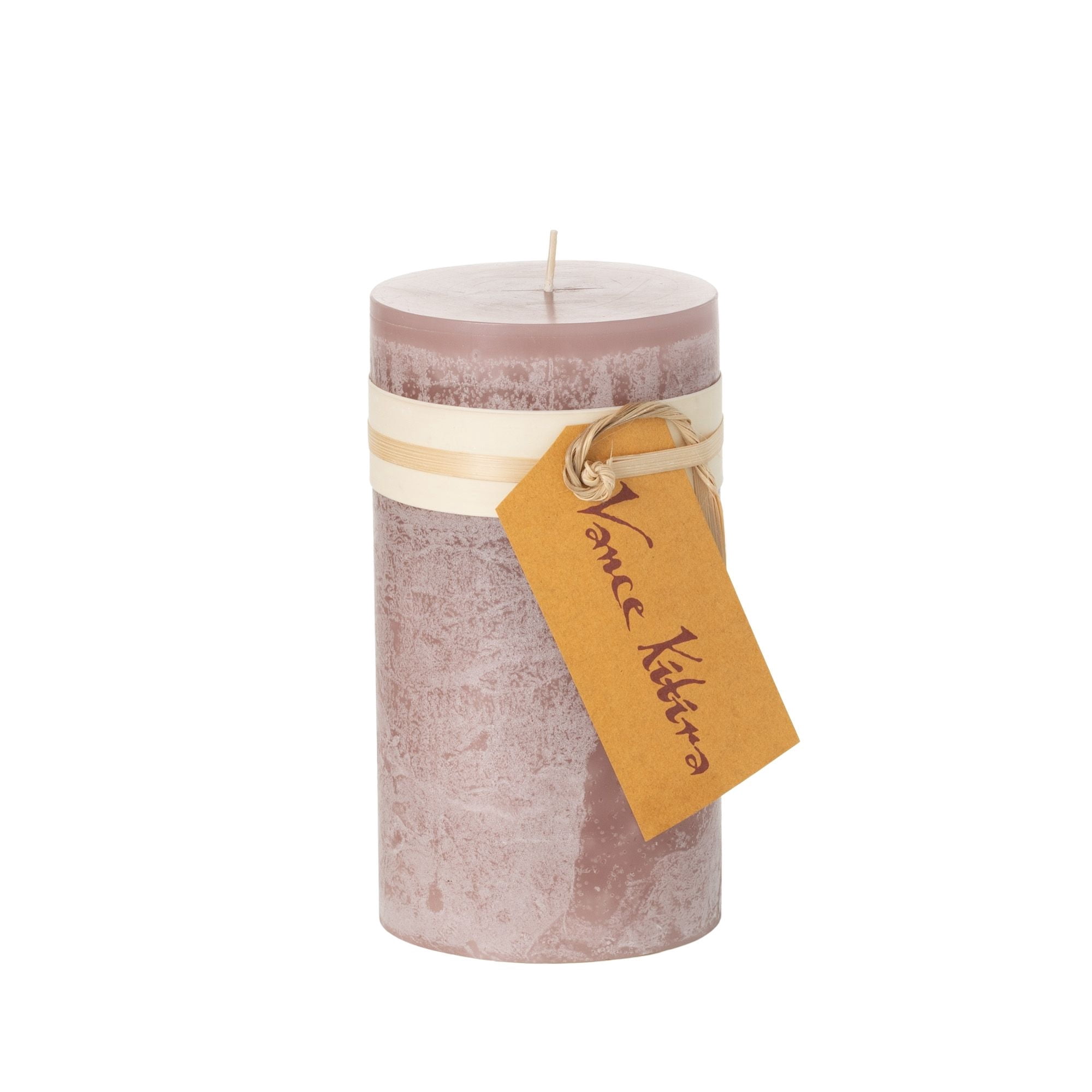 Vance Kitira 6" Rustic Mauve Timber Pillar Candle