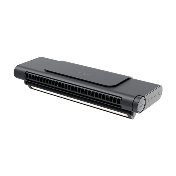 Injueey Ventilador de pantalla de computadora de escritorio con luz Ventiladores sin aspas de enfriamiento de aire ajustables de 45 ° Juegos de teclado y mouse para computadora Negro