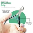 thumbnail image 2 of Cuticle Trimmer with Cuticle Pusher Stainless Steel Sharp Blades Double Spring Cuticle Nipper-Black, 2 of 9