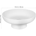 thumbnail image 2 of White Plastic Footed Fruit Bowl, 10.43 Inch Decorative Pedestal Serving Plate for Snacks, Candy, Nuts, Fruits, Nordic Style Dessert Display for Parties and Events, 2 of 8
