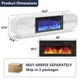 thumbnail image 5 of Blotout 70.9" Fireplace TV Stand with 40" Electric Fireplace, LED Lights, Storage Cabinet for TVs Up to 90", Modern Entertainment Center, 5 of 8