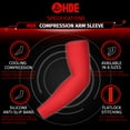 thumbnail image 3 of HDE Arm Compression Sleeves for Kids Youth Sports Basketball Shooting Red 2 Count - M, 3 of 5