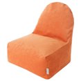 thumbnail image 1 of Majestic Home Goods Indoor Orange Villa Micro Velvet Bean Bag Kick-it Chair 30 in L x 26 in W x 30 in H, 1 of 6