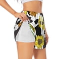 thumbnail image 2 of Disketp Sunflowers Country Print Women's Shorts Workout Shorts for Athletic Gym Running Shorts with Phone Pockets Small, 2 of 8