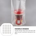thumbnail image 4 of FUEENIRVA Portable Beverage Bag Plastic Retail Bags Transparent 100pcs, 4 of 7