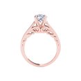 thumbnail image 2 of Bague de Fiançailles Zircone Cubique Chic en Or Rose 14 Carats, 2 of 5