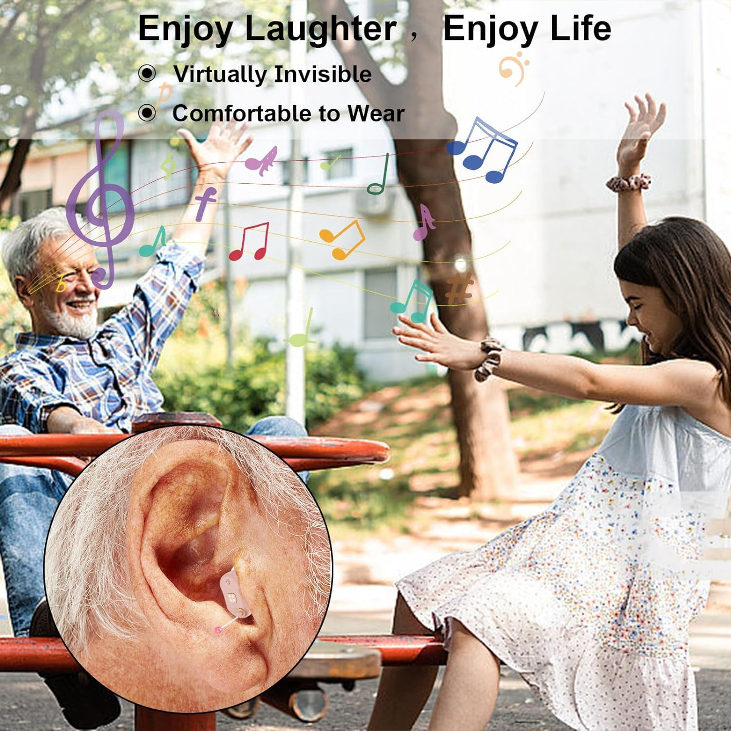 Not Amplifier True Hearing Aids,Invisible 16 Channels Digital Rechargeable Hearing Aids for Seniors with Noise Cancellation with Charging Box
