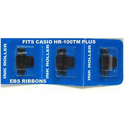 Plum Ink - Casio HR-100TM PLUS Compatible Ink Roller 3 Pack