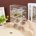 thumbnail image 3 of Organizador de gafas de sol acrílico de 4 niveles, estuche transparente para gafas, soporte para gafas, vitrina para gafas con 4 cajones, 3 of 6