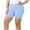 Light Blue, variant on BVXEEP Fashion Women's Plus Size Yoga Summer Womens Shorts Dressy Casual Pants Shorts Solid Color Elastic Waist Womens Shorts Casual