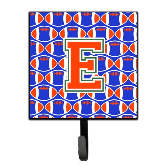 Letter E Football Green Blue and Orange Leash or Key Holder