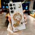 thumbnail image 2 of Case for Galaxy S22 Ultra,3D Butterfly Kickstand Bling Glitter Diamond Marble Ring Stand Shockproof Women Girls Rhinestone Phone Case for Samsung Galaxy S22 Ultra 5G,6.8" 2022 (XinYU White), 2 of 16