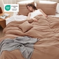 thumbnail image 3 of Juego de edredón Bedsure California King con pliegues pinchados en taupe, 3 of 8