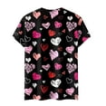 thumbnail image 4 of ZMHEGW T Shirts For Women Loose Fit Fashion Casual Top Shirt Short Sleeve Round Neck Printed Elegant Loose Soft Top Blouse Tshirts, 4 of 5