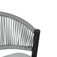 thumbnail image 5 of Amara Modern Outdoor Patio Barstools, Iron Frame, Scallop-Shaped Backrest, Matte Black, Set of 4, 5 of 10