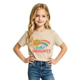 thumbnail image 2 of JCCXIN Little Girls First Day Of School Tees Kindergarten Back To School Clothes Sun Rainbow Graphic Tops Crew Neck Short Sleeve Loose Fit Cute Festival Casual Everyday Wear,Beige,2-3 Years, 2 of 2
