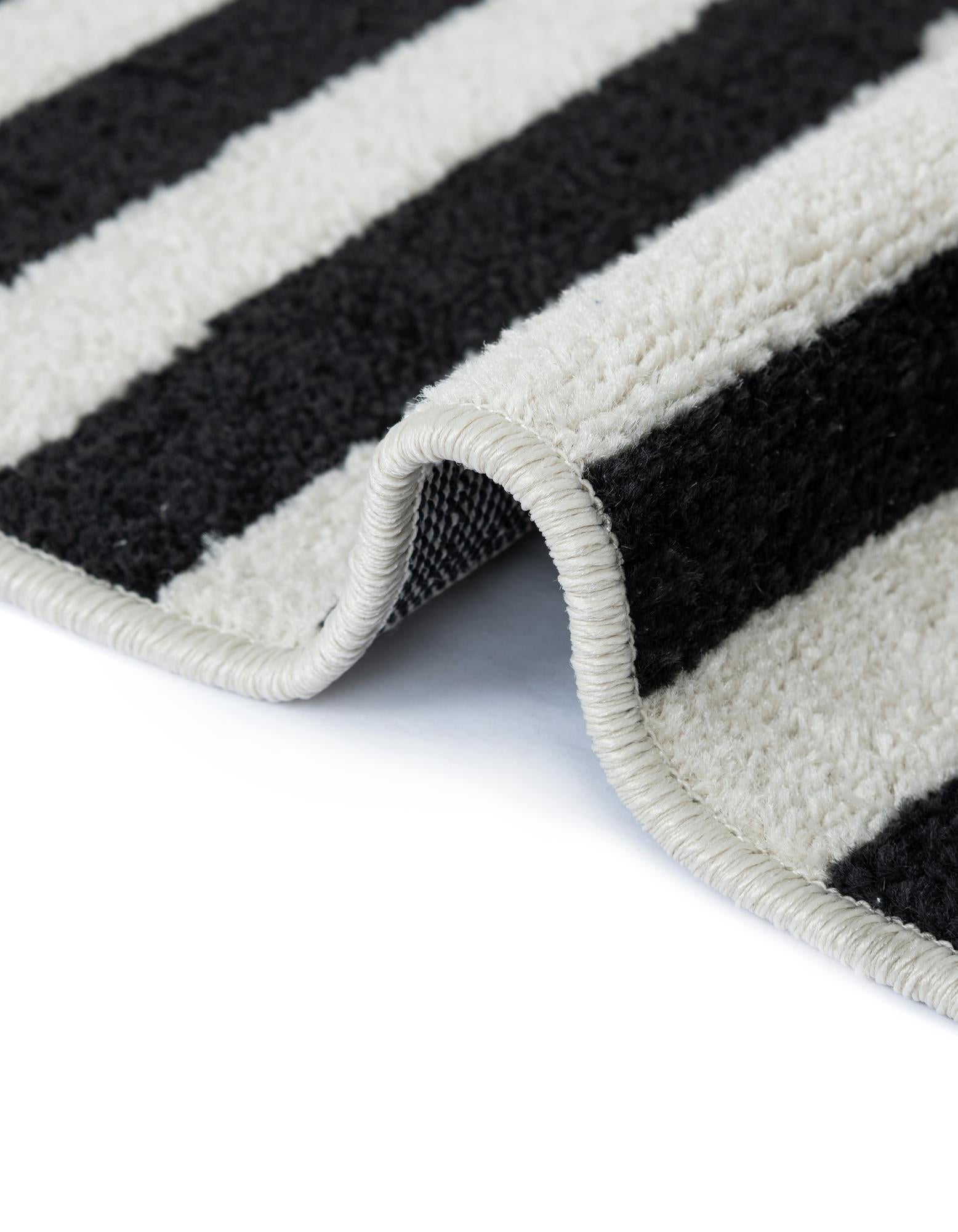 Unique Loom Striped Williamsburg Rug, Black (5' 0 x 8' 0)