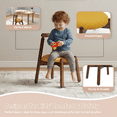 thumbnail image 4 of Guyou Solid Wooden Toddler Chair Ages 1-6, Boys Girls Kids Preschool Chair, Comfy Upholstered Kid Reading Chair, Sherpa Kids Desk Chair for Playroom Kindergarten Preschool Bedroom, Yellow, 4 of 12