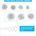 thumbnail image 5 of 700pcs 3-10mm 7 Sizes Oval Jumps Rings 18-24 Gauge Close but Unsoldered Connector Rings Stainless Steel Jewelry Rings Connectors for DIY Jewelry Making Stainless Steel Color for making, 5 of 9