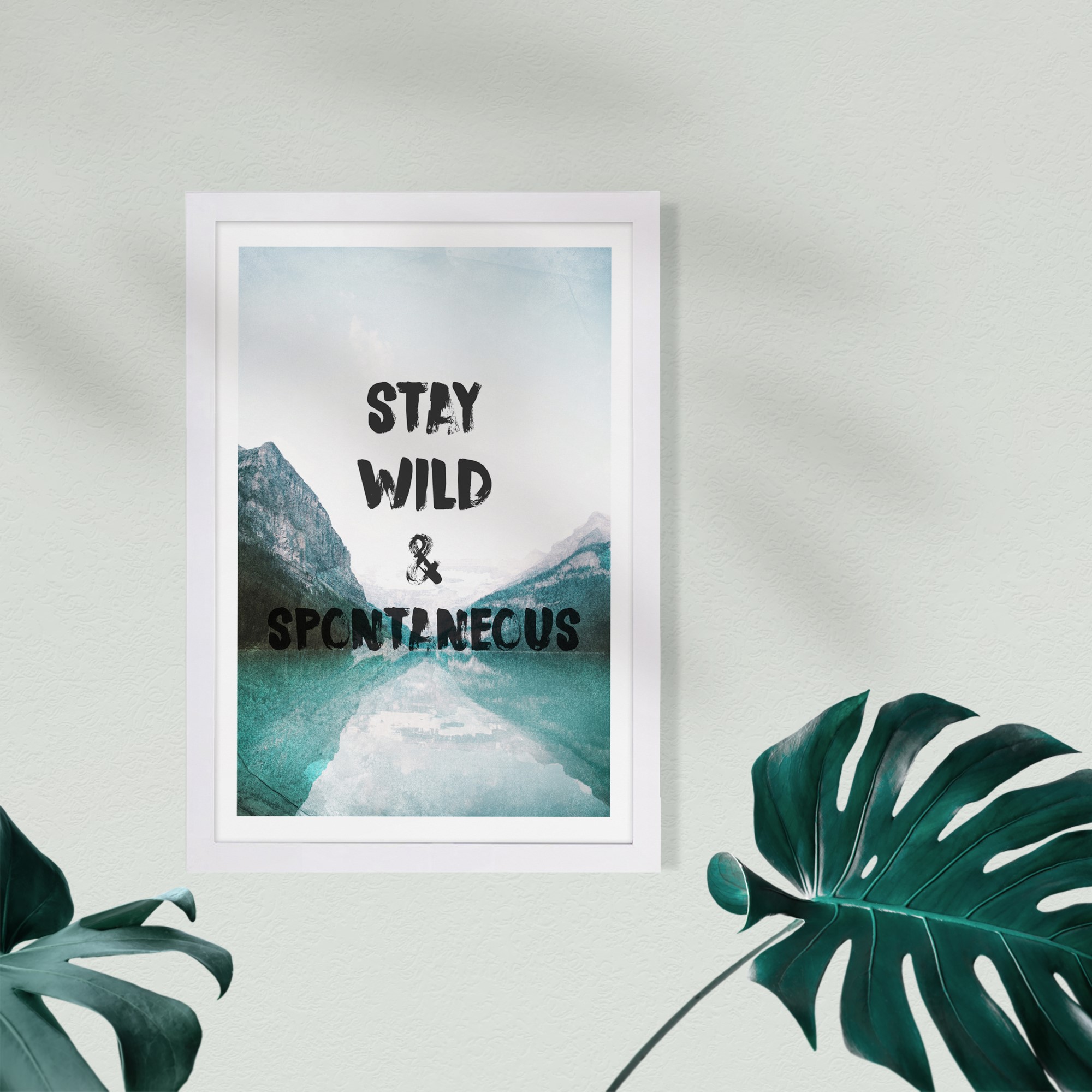 Wynwood Studio Typography and Quotes Framed Wall Art Prints 'Wild and Spotaneous' Motivational Quotes and Sayings - Blue, Black, 13" x 19"