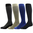 thumbnail image 1 of Dr. Motion 4 Pairs Men\'s Athletic Traveler Graduated Compression Knee High Socks (Mcomp-SL11), 1 of 4