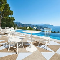 Zeilen Dining Chair White Dining Chair, Modern Style, Weather resistant powder coated aluminum frame, Aluminum, Outdoor Dining