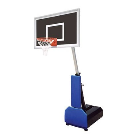Navy Blue Team Ball - First Team Fury Eclipse Steel-Glass Portable Basketball System44; Navy Blue