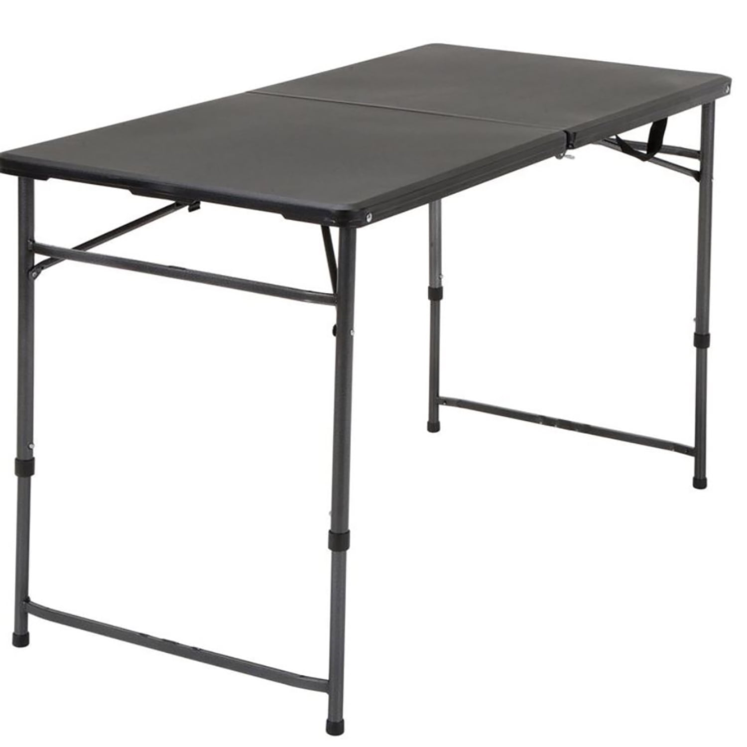 Cosco 4 Foot Vacuum Molded Center Folding Portable Dining And Game Table Black