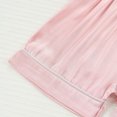 thumbnail image 4 of CYRBOKO Pajama Sets for Girls, Elastic Waist Short Sleeve Stretch Button Sleepwear Shirt and Shorts Pink Size 5-6 T, 4 of 9