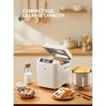 thumbnail image 6 of 2lb Bread Machine, 12 Presets Bread Maker Gluten-Free Setting, 13 Hour Delay Timer, White, 6 of 8
