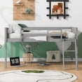 thumbnail image 5 of Kacho Full Loft Bed, Full Size Wood Low Loft Bed with Ladder, ladder can be placed on the left or right, No Box Spring Needed, Easy Assembly, Noise Free, Gray, 5 of 10