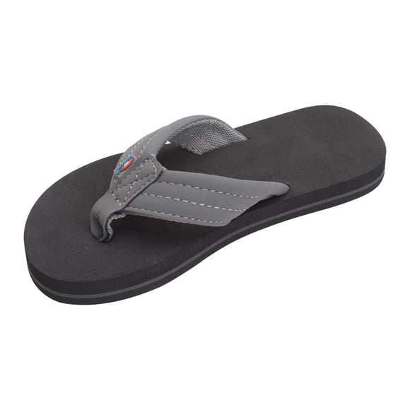 Rainbow Sandals Kid's Grombow's Soft Top Rubber w/Neoprene Strap, Dark Grey, Kid's 11-12 B(M) US