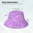 thumbnail image 6 of Kll Lilac Glittering Bucket Hat For Women Men Packable Travel Beach Sun Hat Outdoor Rave Accessories Reflective Fisherman Cap, 6 of 9