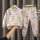 thumbnail image 1 of Conjuntos de blusas y camisas de cuello redondo y manga larga para niños con estampado forrado de vellón para mayor calidez Conjunto de ropa de dormir de manga larga con cuello redondo para el hogar d, 1 of 6