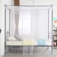 thumbnail image 2 of VECELO Twin Black Canopy Metal Bed, Multiple Size Available, 2 of 6