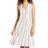 Tommy Bahama String Of Silver Linen-Blend Short Sundress, Coconut, Medium