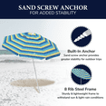 thumbnail image 6 of Caribbean Joe 6.5' Tilting Double Canopy Beach Umbrella with Case, 6 of 8