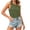 Army Green, variant on Wide Strap Tank Tops for Women Split Back Crew Neck Sleeveless Shirts Workout Yoga Going Out Summer Blouses S-2XL