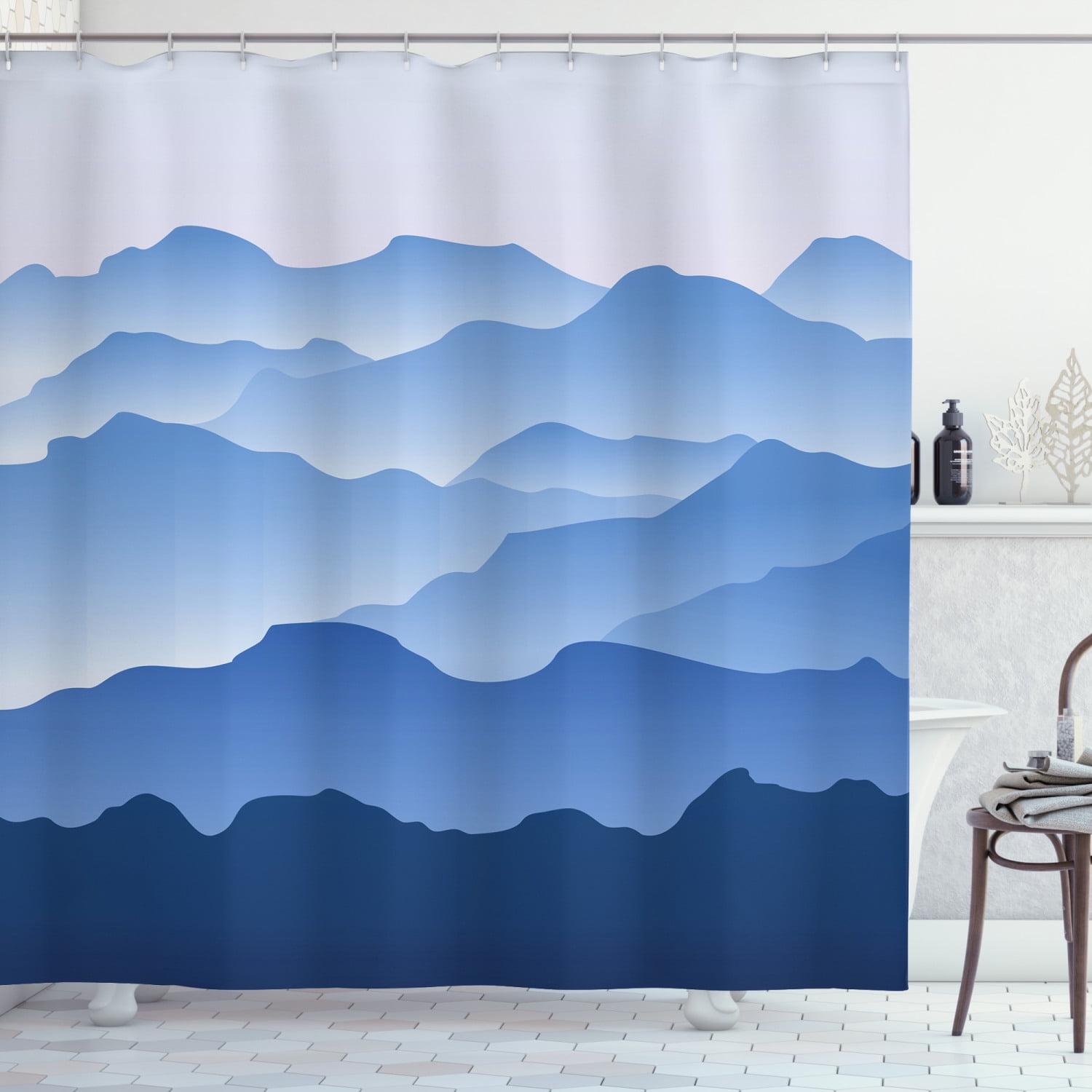 Details about   Winter Mountain House Shower Curtain Fabric Set 71in 12hooks & Bath Mat 