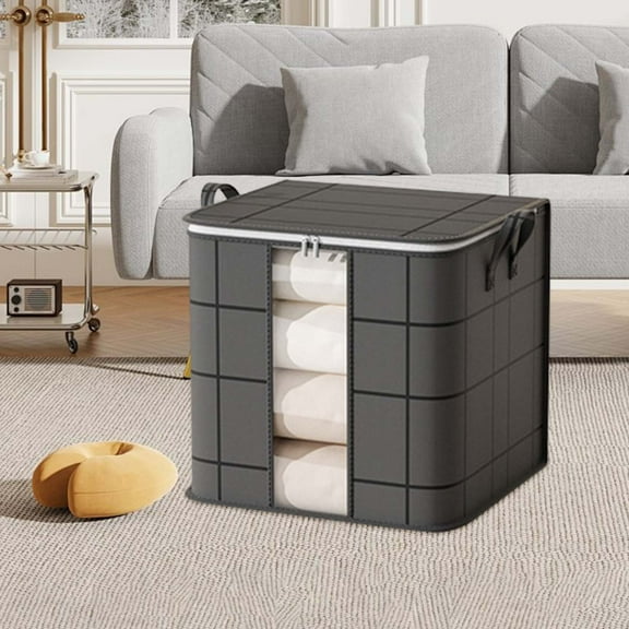 Ohmyroo Non-Woven Clothing Storage Box Clear Window Wardrobe Organizer