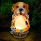 thumbnail image 4 of Perro Cachorro Con Energía Solar, Regalo De Navidad Luz Para Mascotas Con Energía Solar Impermeable Con Canasta De Flores Para Césped Al Aire Libre, 4 of 7