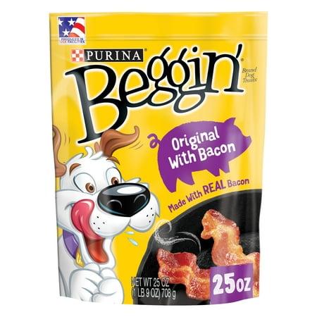 UPC: 0038100016171 | Purina Beggin Strips Dog Treats Original with Bacon Flavor Dog Chews Snacks 25 oz. Pouch