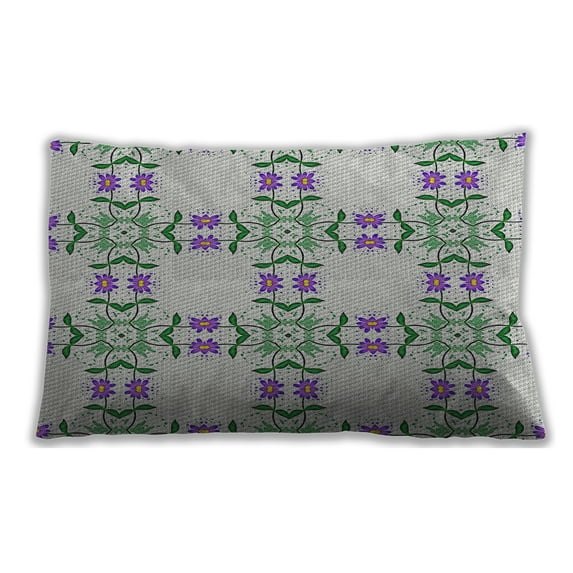 Ahgly Company Outdoor Rectangular Patterned Lumbar Throw Pillow, 13 inch by 19 inch