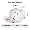 thumbnail image 6 of Daiia Cute Poodle Dog print Flat Bill Hats Flat Brim Trucker Cap Baseball Cap Adjustable Classic Low Profile Hat Unconstructed Plain Cap, 6 of 9