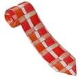 thumbnail image 5 of Men'S Tie 4.7×3.1in Is Not Easy To Deform And Fade Anti-Drift Button Design Is Easy To Take Care Of For Work Travel Daily Business Orangered Houndstooth Checkered Hand-Drawn Sketch_1, 5 of 8