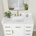 thumbnail image 6 of Gavino 42" Wood Vanity in White with Composite Stone Top with Mirror, 6 of 11