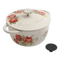 thumbnail image 6 of The Pioneer Woman Vintage Floral Enameled Cast Iron 3-Quart Dutch Oven, 6 of 9